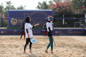 لحظه اجرای سرویس توسط ورزشکار ایرانی